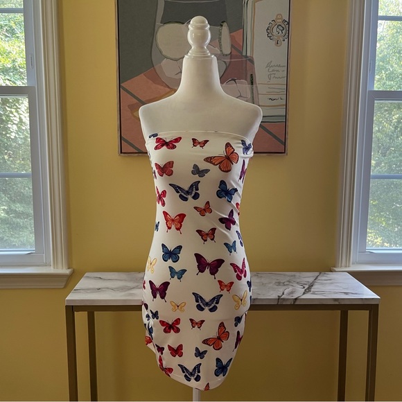 NWOT Women’s Superdown, Butterfly mini tube dress - Picture 3 of 7